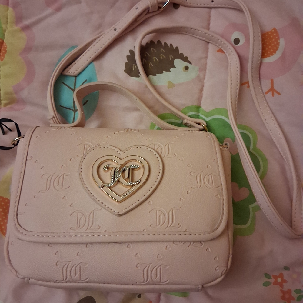 Juicy Couture Blush Crossbody Bag with Heart Emblem